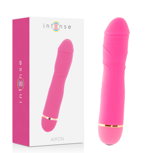 INTENSE - AIRON VIBROMASSEUR 20 MODES SILICONE ROSE 18 CM
