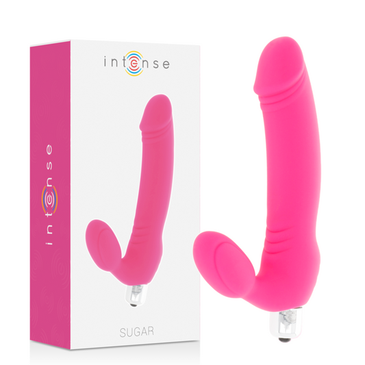 INTENSE - SUGAR VIBROMASSEUR DOUBLE STIMULATION 7 MODES SILICONE FUCHSIA