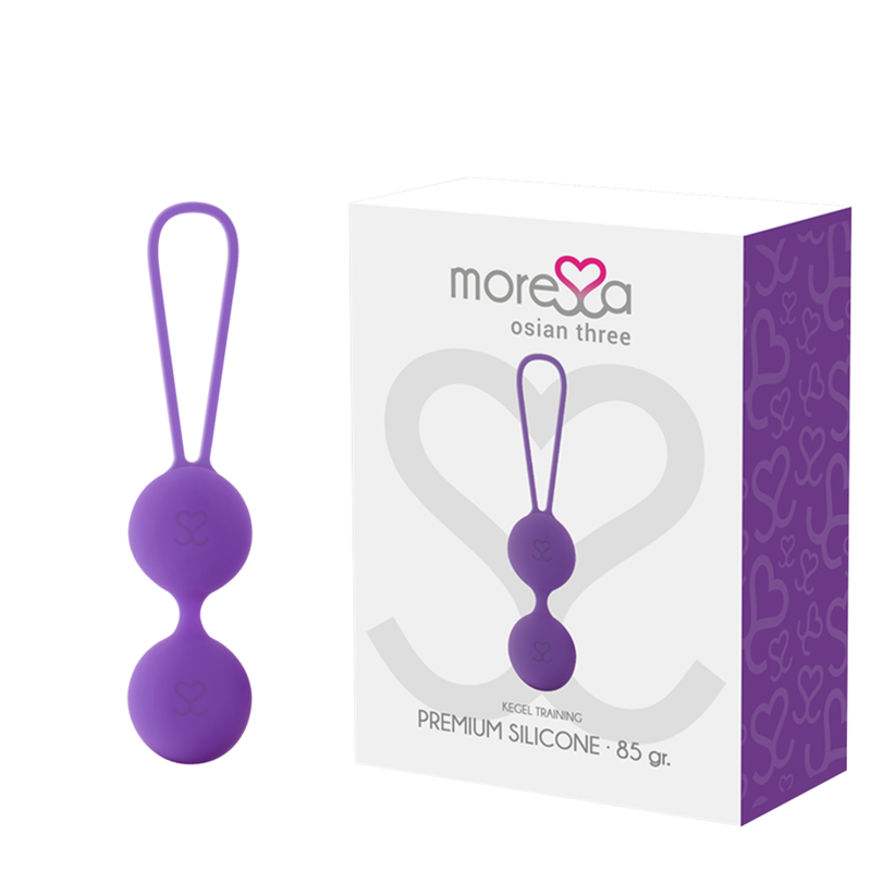 MORESSA - BOULES DE GEISHA OSIAN THREE SILICONE HYPOALLERGÉNIQUE PLANCHER PELVIEN LILAS 34 MM