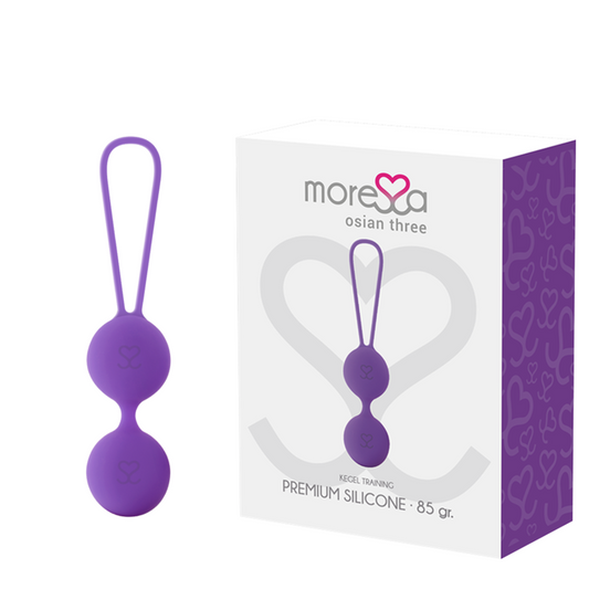 MORESSA - BOULES DE GEISHA OSIAN THREE SILICONE HYPOALLERGÉNIQUE PLANCHER PELVIEN LILAS 34 MM