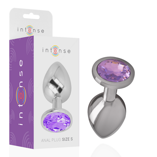 INTENSE PLUG ANAL MÉTAL ALUMINIUM CRISTAL VIOLET TAILLE L BIJOU LUXE 175G