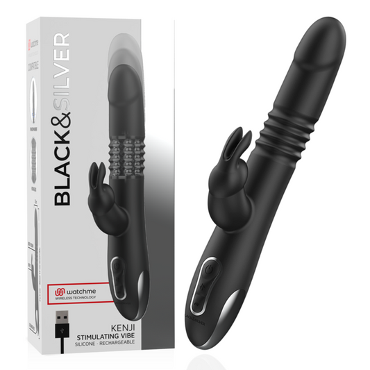 BLACK&SILVER - VIBROMASSEUR VA & VIENT COMPATIBLE AVEC LA TECHNOLOGIE SANS FIL WATCHME