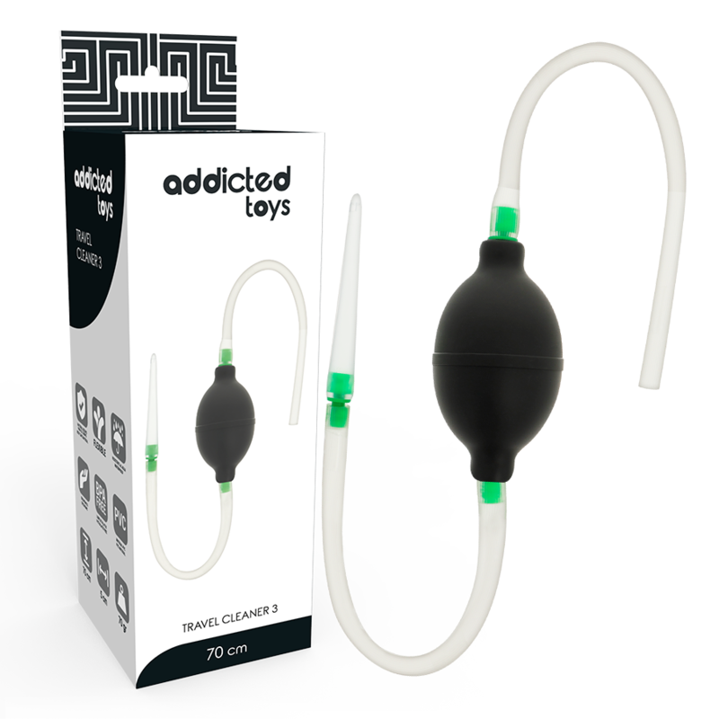 ADDICTED TOYS - POIRE DE LAVEMENT ANAL NOIR - TPE HYPOALLERGÉNIQUE