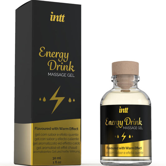 INTT MASSAGE & ORAL SEX - GEL DE MASSAGE ENERGY DRINK EFFET CHAUFFANT