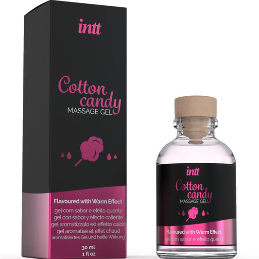 INTT MASSAGE & ORAL SEX - GEL DE MASSAGE COTTON BARBE À PAPA ET EFFET CHAUFFANT