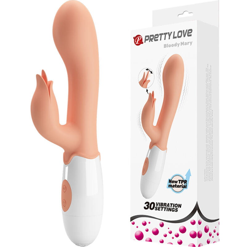 PRETTY LOVE - VIBROMASSEUR BLOODY MARY AVEC STIMULATEUR CLITORIS