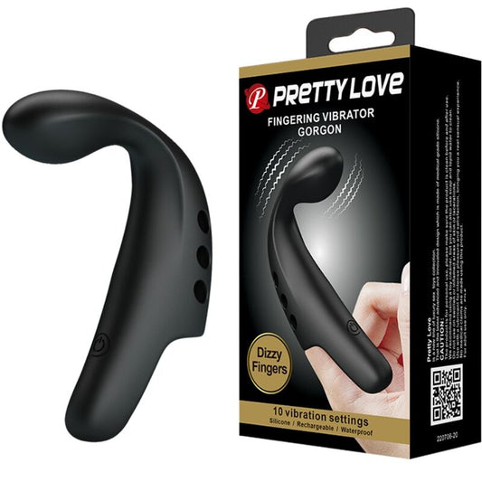 PRETTY LOVE - DOIGT VIBRATEUR BLACK GORGON