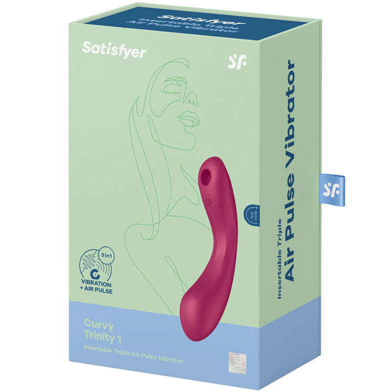 SATISFYER - STIMULATEUR CURVE TRINITY 1 AIR PULSE VIBRATION