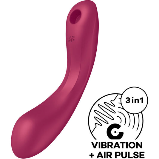 SATISFYER - STIMULATEUR CURVE TRINITY 1 AIR PULSE VIBRATION