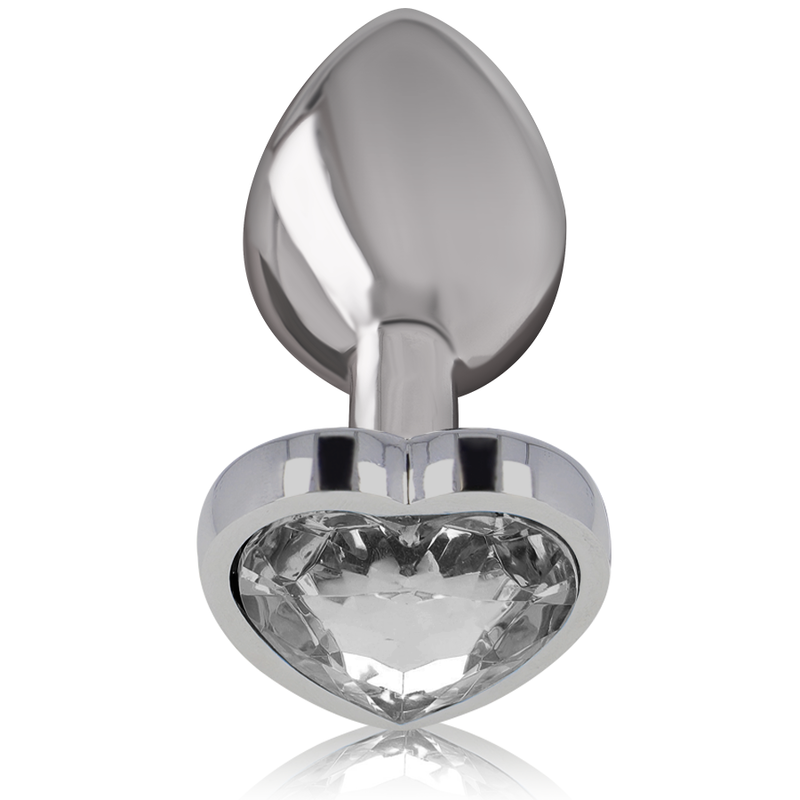 INTENSE PLUG ANAL MÉTAL ALUMINIUM COEUR BLANC TAILLE S BIJOU LUXE WATERPROOF