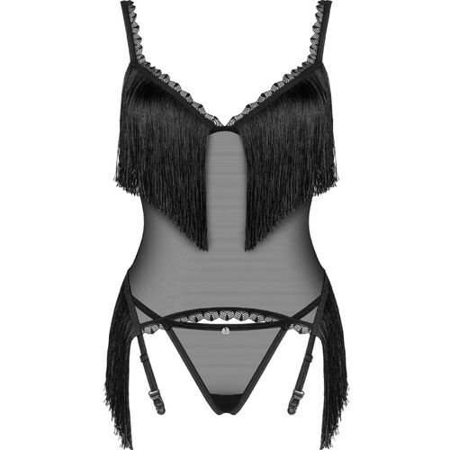 OBSESSIVE - CORSET ET STRING SHERILA NOIR