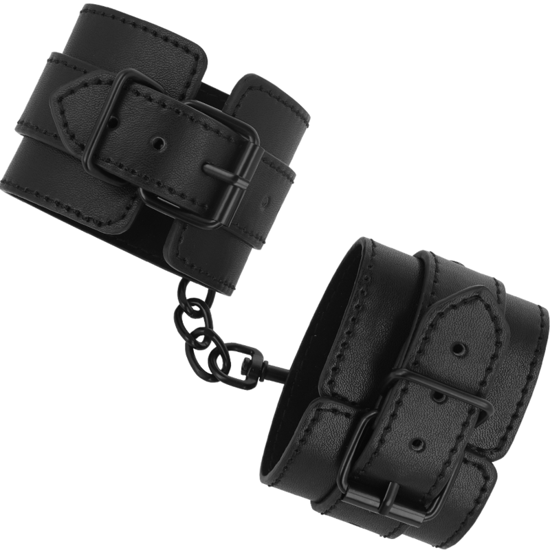 INTENSE FETISH - MENOTTES CUIR VÉGÉTALIEN BDSM RÉGLABLES
