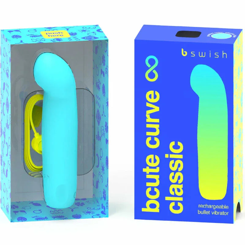 B SWISH - VIBRATEUR RECHARGEABLE BCUTE CURVE INFINITE CLASSIQUE BLEU SILICONE - Incandessens