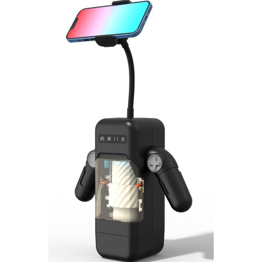GAME CUP - MASTURBATEUR AUTOMATIQUE AVEC FONCTION CHAUFFANTE ET SUPPORT MOBILE - NOIR