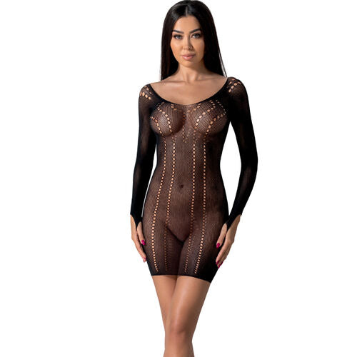PASSION - BS101 ROBE TRANSPARENTE MAILLES TAILLE UNIQUE