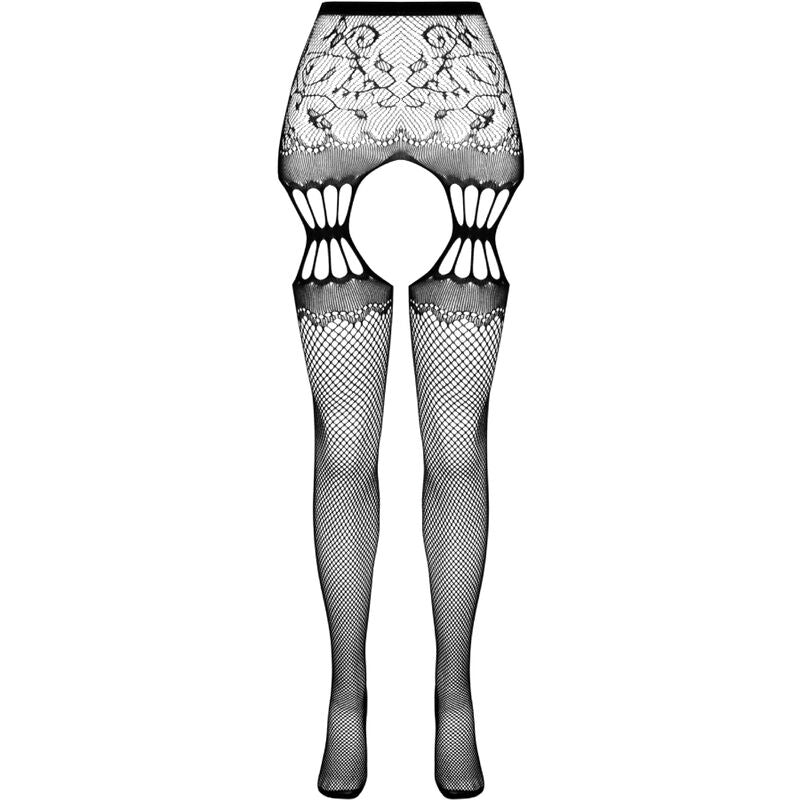 PASSION - COLLANT OUVERT NOIR PORTE JARRETELLES S027 TAILLE UNIQUE