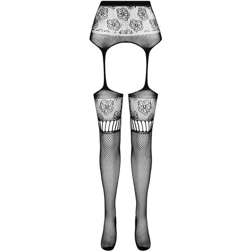 PASSION - COLLANT OUVERT S030 AVEC JARRETELLES TAILLE UNIQUE