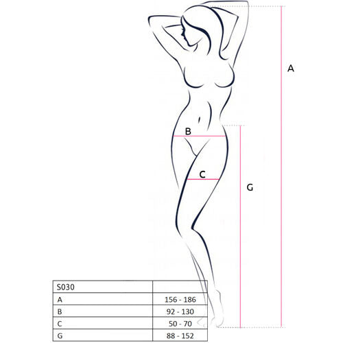 PASSION - COLLANT OUVERT S030 AVEC JARRETELLES TAILLE UNIQUE