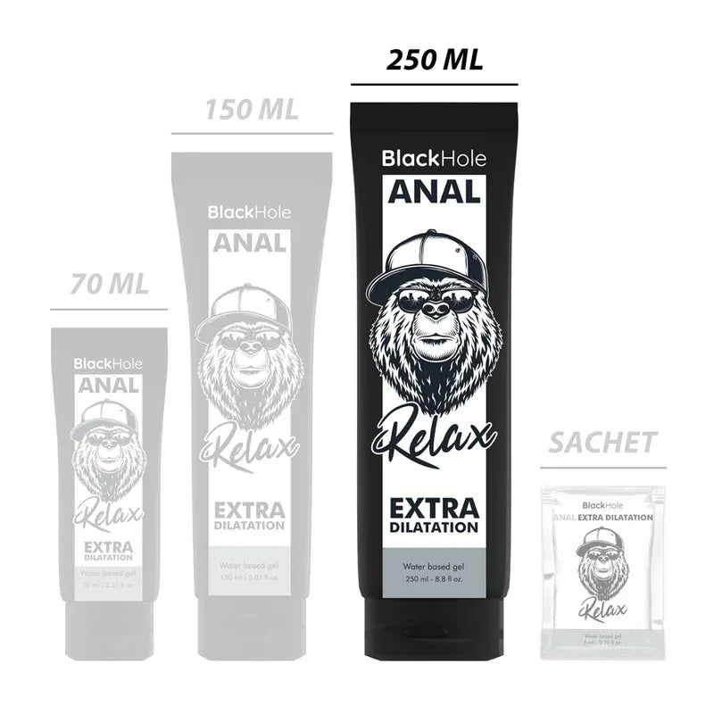 BLACK HOLE - Gel Dilatation Anal Fisting 250ml Base Eau - Incandessens