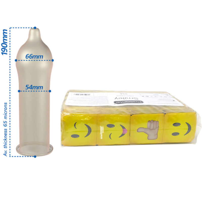 PASANTE - PRÉSERVATIFS SMILEY LOT 144 UNITÉS