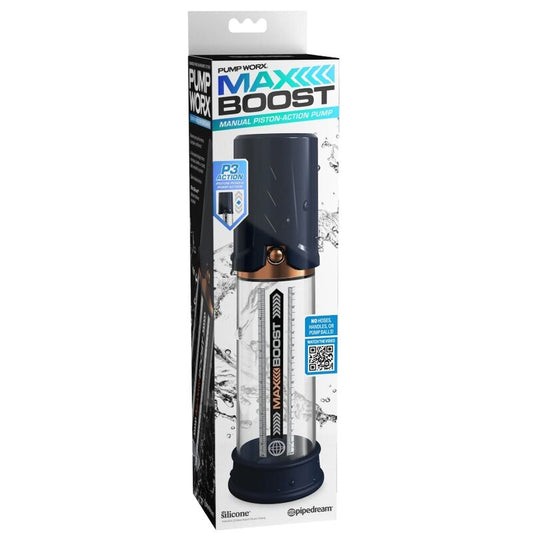 PUMP WORX - POMPE A PENIS MAX BOOST BLEU