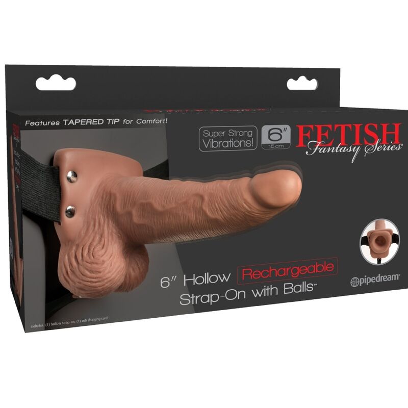 FETISH FANTASY SERIES - HARNAIS GODE CEINTURE RÉGLABLE RECHARGEABLE ET VIBRANT