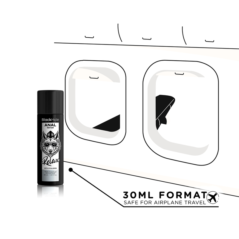 BLACK HOLE - PREPARATION ANAL À BASE D'EAU RELAX AVEC HYALURON 30 ML