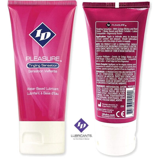 ID PLEASURE - LUBRIFIANT  BASE D'EAU TINGING SENSATION TRAVEL TUBE 60 ML