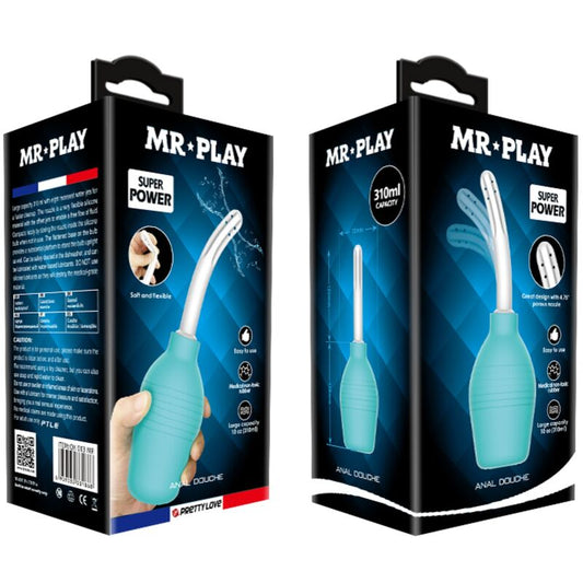 MR PLAY - POIRE DE LAVEMENT EN CAOUTCHOUC BLEU POIRE ANAL