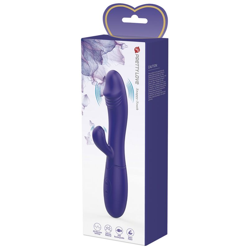 PRETTY LOVE - VIBROMASSEUR SNAPPY YOUTH & STIMULATEUR DE POINT G VIOLET