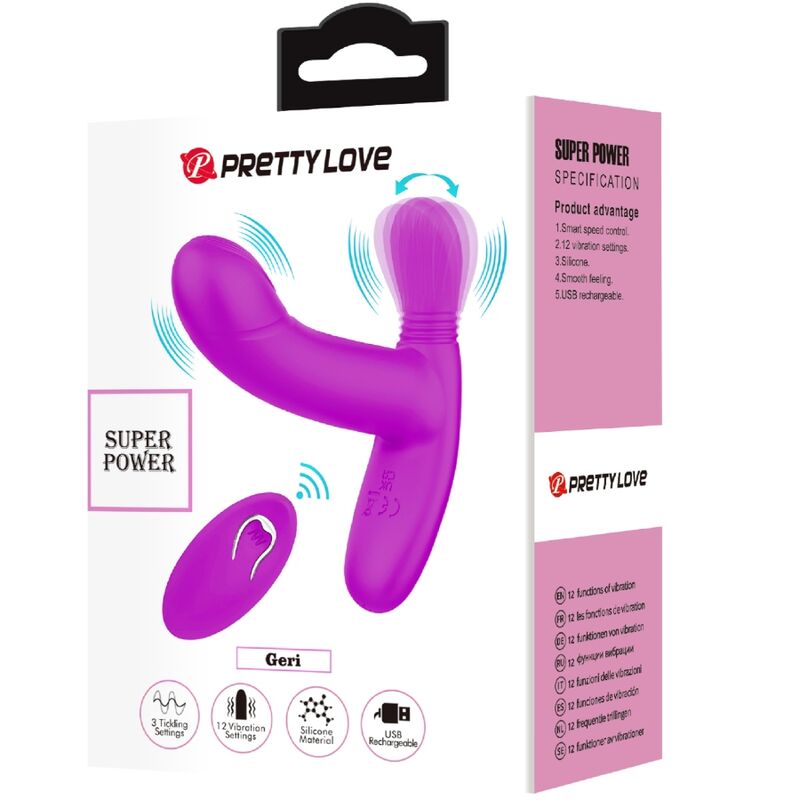 PRETTY LOVE - GERI CLITORIS MASSEUR ROSE TÉLÉCOMMANDE