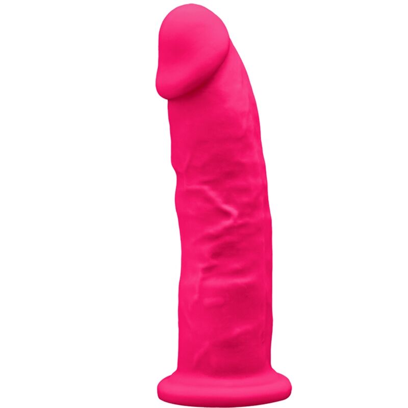 SILEXD - MODÈLE 2 GODE VENTOUSE RÉALISTE SILEXPAN SILICONE FUCHSIA 19 CM