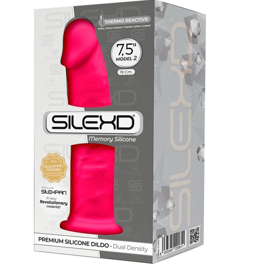 SILEXD - MODÈLE 2 GODE VENTOUSE RÉALISTE SILEXPAN SILICONE FUCHSIA 19 CM