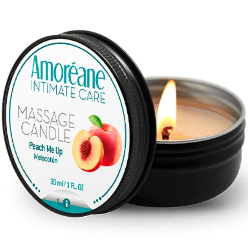 AMOREANE - BOUGIE DE MASSAGE PÊCHE 30 ML - Incandessens