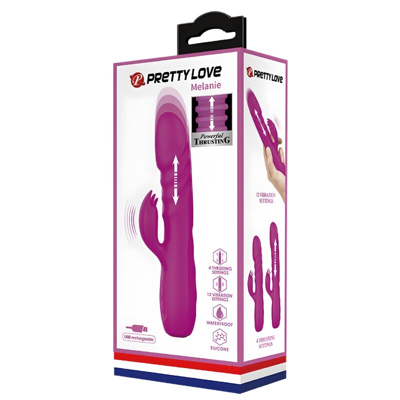 PRETTY LOVE - VIBROMASSEUR RECHARGEABLE MELANIE VIOLET