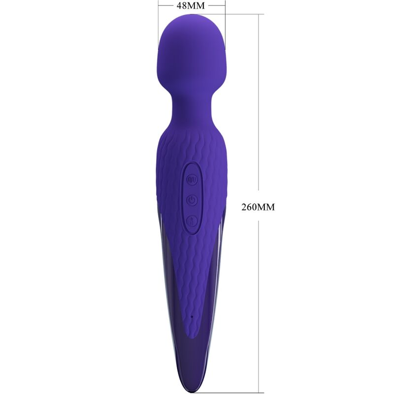 PRETTY LOVE - WAND MASSEUR CHAUFFANT 48°C 7 VIBRATIONS SILICONE VIOLET