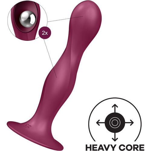 SATISFYER - DILDO STIMULANT EN SILICONE DOUBLE BALL-R