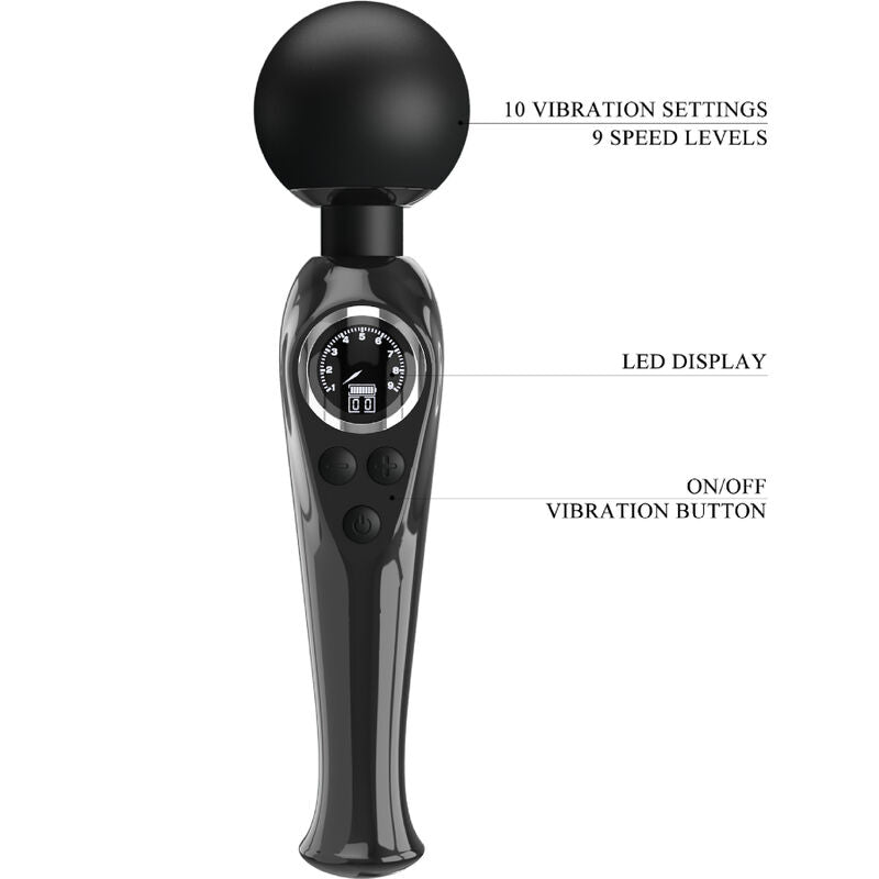PRETTY LOVE - VIBROMASSEUR WAND SKYLER NOIR