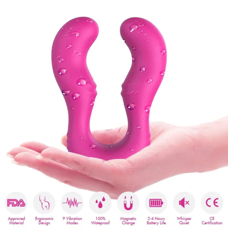 ARMONY - VIBRATEUR SERAPH DOUBLE TÉLÉCOMMANDE FUCHSIA - Incandessens