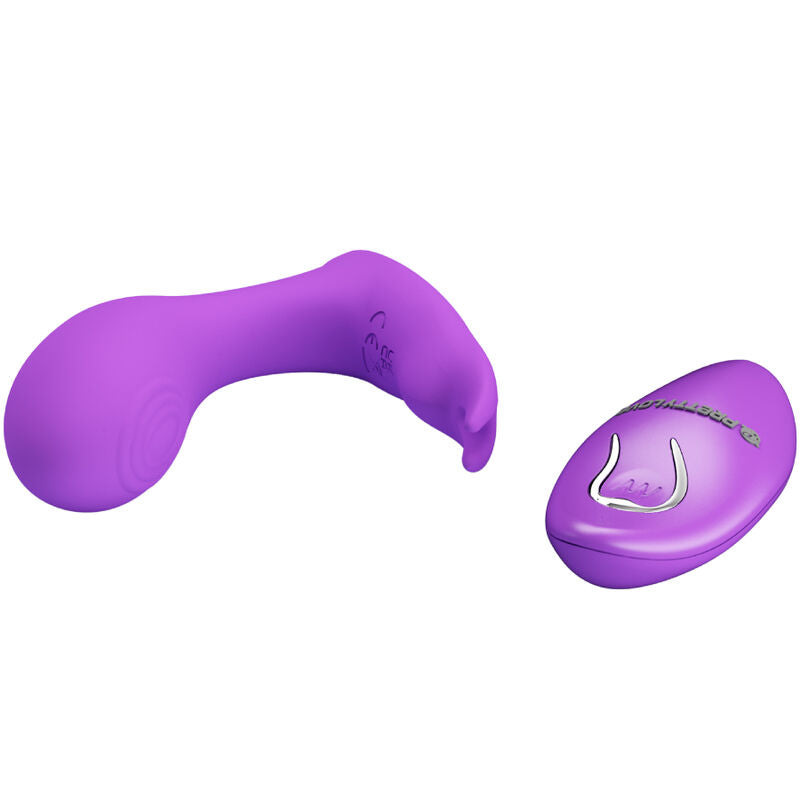 PRETTY LOVE - MASSEUR STIMULATEUR TELECOMMANDE À VIBRATIONS ET PULSATIONS IDABELLE VIOLET