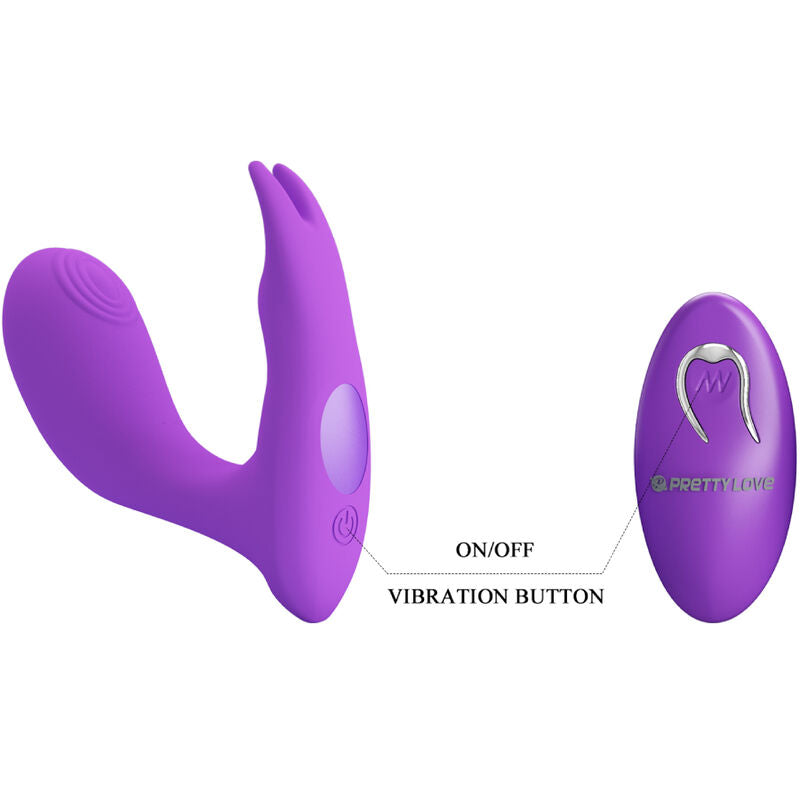 PRETTY LOVE - MASSEUR STIMULATEUR TELECOMMANDE À VIBRATIONS ET PULSATIONS IDABELLE VIOLET