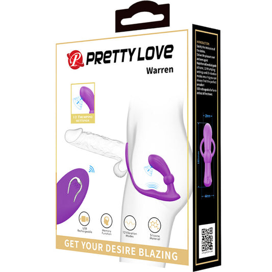 PRETTY LOVE - PLUG ET COCKRING WARREN ET VIBRATEUR ANAL VIOLET