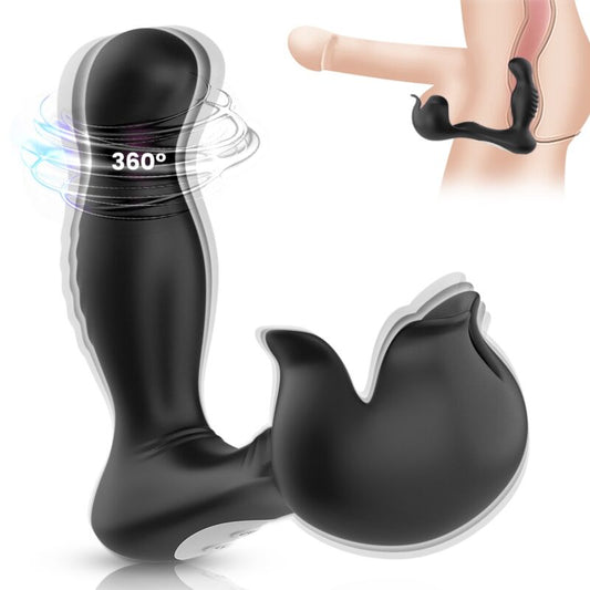 ARMONY - VIBRATEUR SURROUND ANAL & STIMULATEUR TESTICULES TÉLÉCOMMANDE NOIR