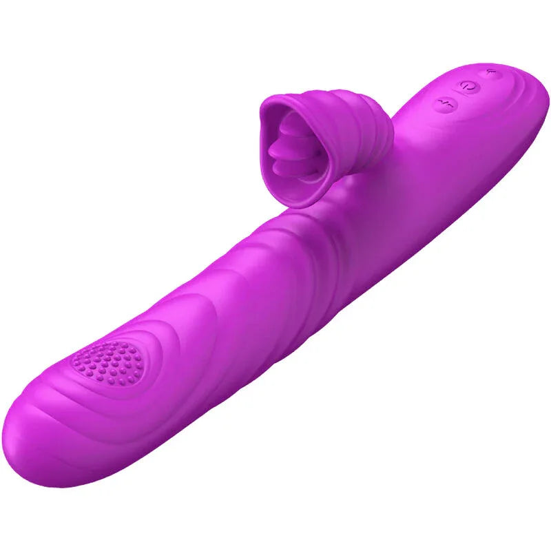 ARMONY - VIBRATEUR MULTIFONCTION ANGELIA AVEC LANGUE STIMULANTE EFFET CHALEUR VIOLET - Incandessens