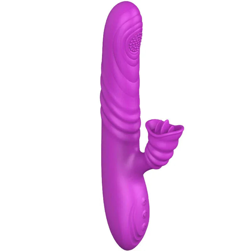 ARMONY - VIBRATEUR MULTIFONCTION ANGELIA AVEC LANGUE STIMULANTE EFFET CHALEUR VIOLET - Incandessens