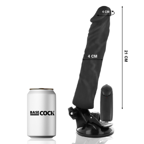 BASECOCK - GODE VIBRANT INCLINABLE RÉALISTE 21 CM -O- 4 CM