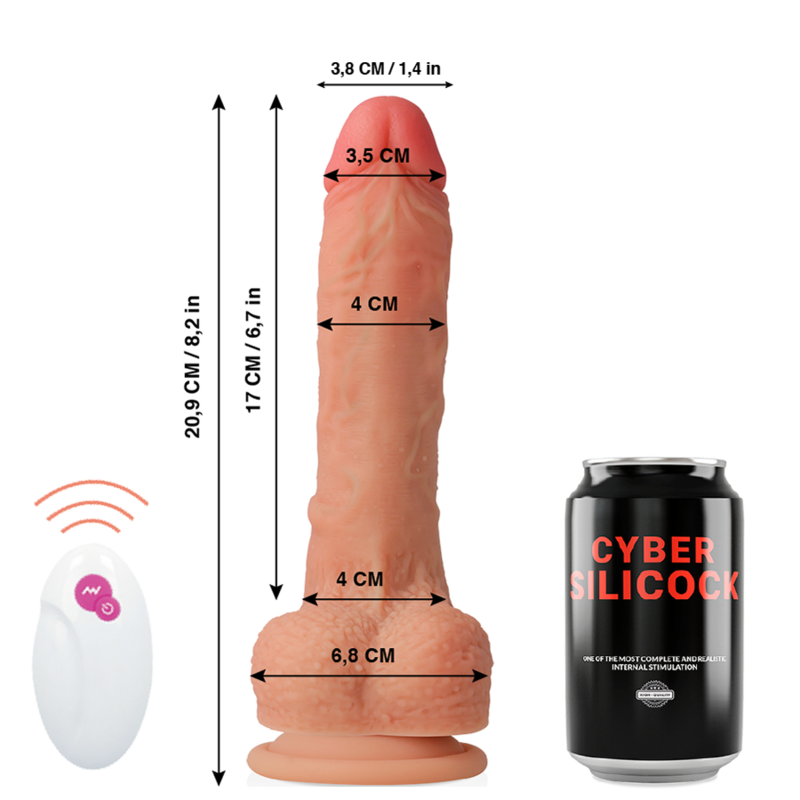CYBER SILICOCK - RÉALISTE MASTER HUCK 20.9 CM -O- 4 CM