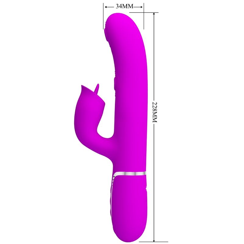 PRETTY LOVE - VIBROMASSEUR ET STIMULATEUR CLITORIS FUCHSIA