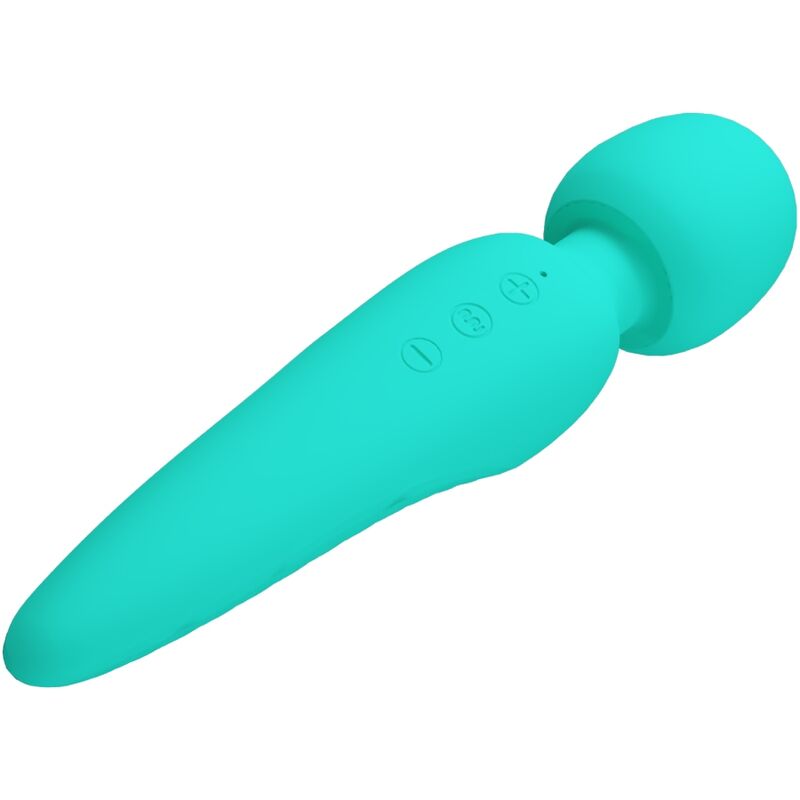 PRETTY LOVE - VIBROMASEUR WAND MEREDITH 12 MODES DE VIBRATION VERT AQUA