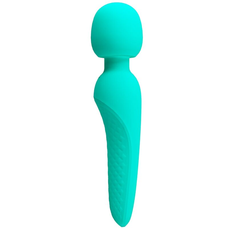 PRETTY LOVE - VIBROMASEUR WAND MEREDITH 12 MODES DE VIBRATION VERT AQUA
